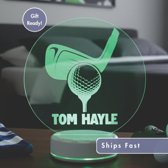 Personalized Golf LED Night Light for Golf Lovers - Picture 1 of 8